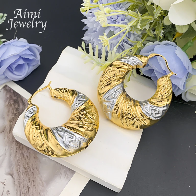 Popular African 18K Gold Plated Copper Jewelry Set for Women Earrings Pendant Necklace Brazilian Bridal Wedding Party Gifts