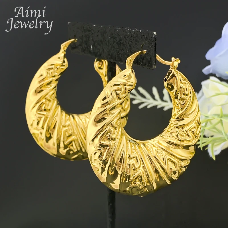 Popular African 18K Gold Plated Copper Jewelry Set for Women Earrings Pendant Necklace Brazilian Bridal Wedding Party Gifts