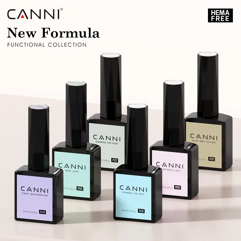 CANNI HEMA Free TPO Free Quick Glitter Jelly Builder UV Extension Constuction Self Levelling Soak Off UV LED Gel Nail Polish 9ml