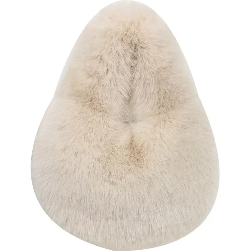 Winter Shoulder Bags Casual Furry for Women Solid Color Soft Plush Ladies Clutch Purse Handbags Lightweight Female Hobos Bag