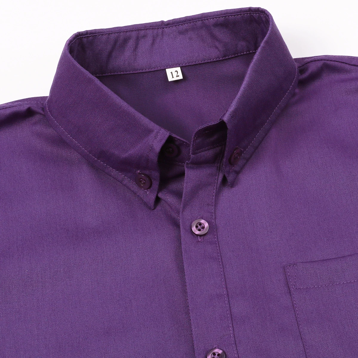 Boys Oxford Shirts Kids Purple School Uniform Mardi Gras Easter Halloween Holiday Button Down Perform New Year Dress Clothes