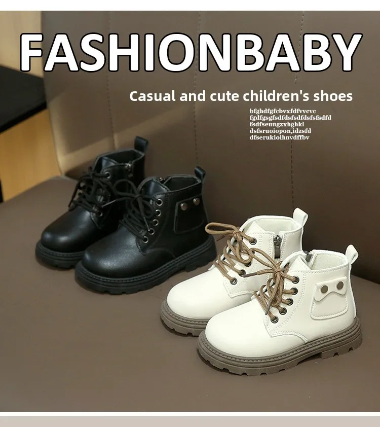 2025 Spring Autumn Winter Ankle Boots Light Girl Platform Shoes Burgundy Beige Black Boys Short Boots Super Cozy Shoes