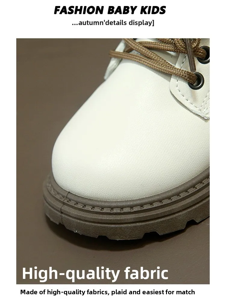 2025 Spring Autumn Winter Ankle Boots Light Girl Platform Shoes Burgundy Beige Black Boys Short Boots Super Cozy Shoes