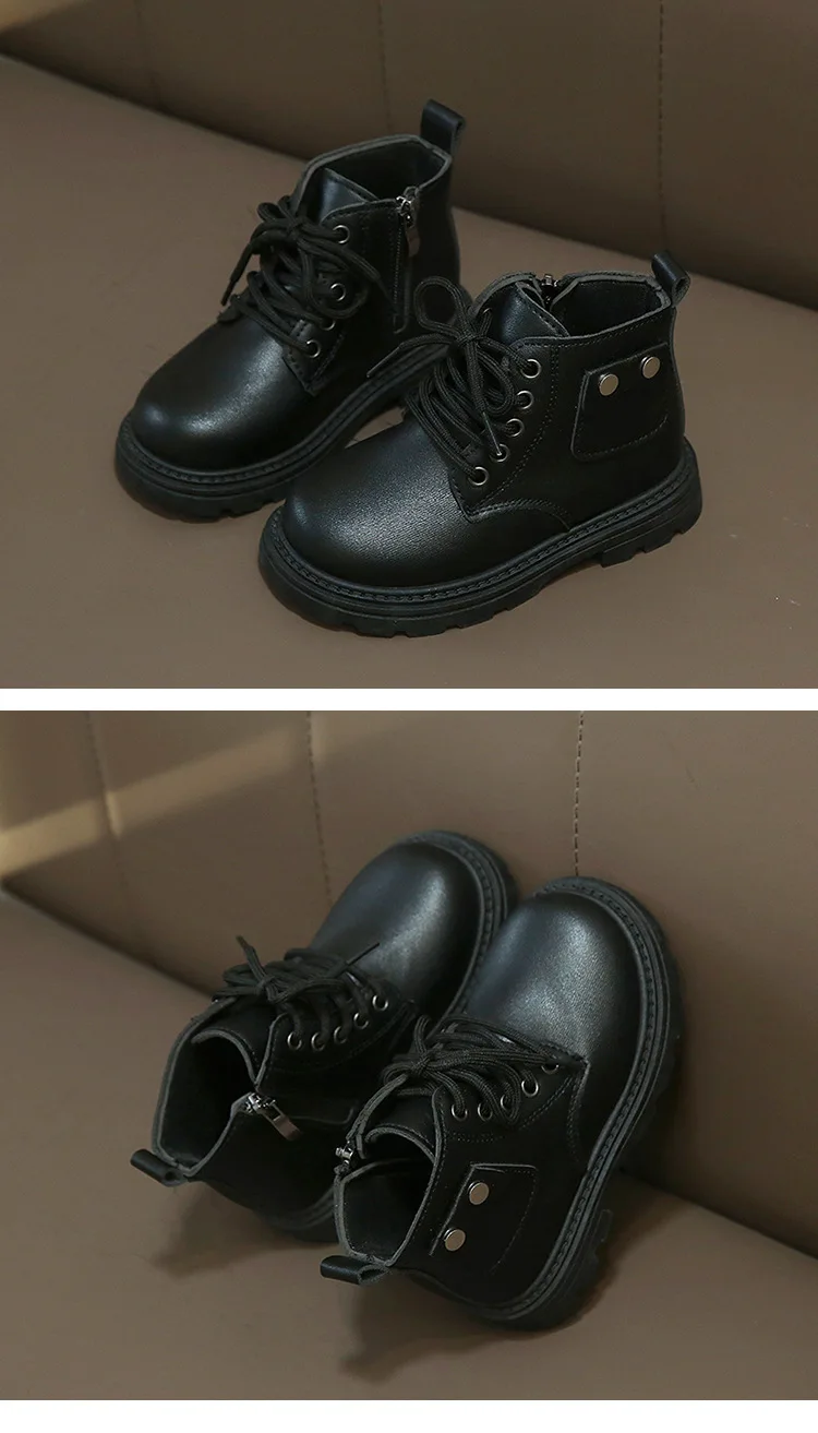 2025 Spring Autumn Winter Ankle Boots Light Girl Platform Shoes Burgundy Beige Black Boys Short Boots Super Cozy Shoes
