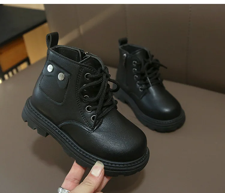 2025 Spring Autumn Winter Ankle Boots Light Girl Platform Shoes Burgundy Beige Black Boys Short Boots Super Cozy Shoes