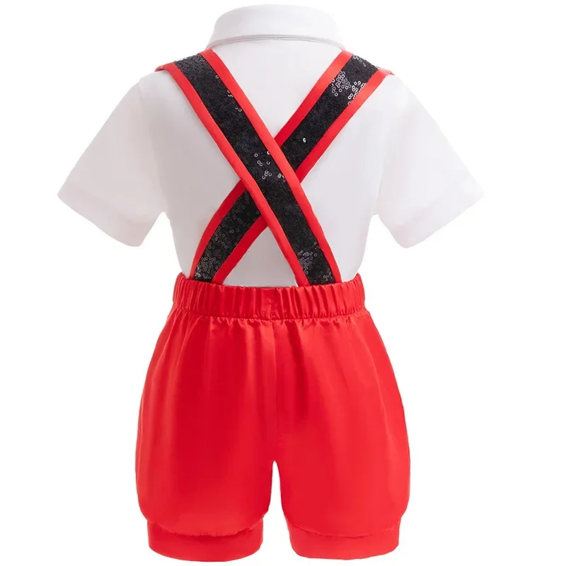 Boys and Girls Summer Dress Up Toddler Cartoon Mouse Cosplay Costume Baby Clothes Sets for Children Summer Suit with Accessory