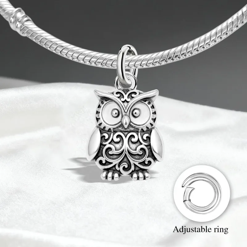 Adjustable 925 Sterling Silver Vintage Pendants Sea Turtle Animal Series Charms Beads Fit Original Bracelet Necklace DIY Jewelry