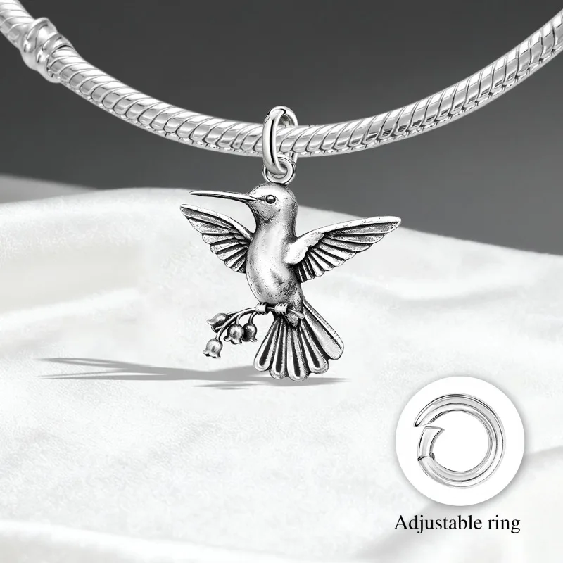 Adjustable 925 Sterling Silver Vintage Pendants Sea Turtle Animal Series Charms Beads Fit Original Bracelet Necklace DIY Jewelry