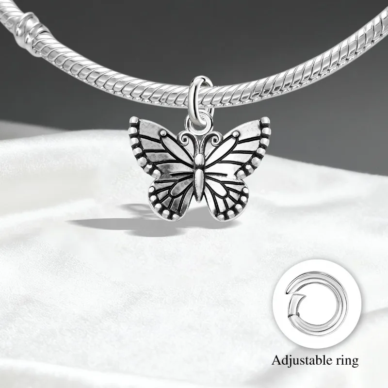 Adjustable 925 Sterling Silver Vintage Pendants Sea Turtle Animal Series Charms Beads Fit Original Bracelet Necklace DIY Jewelry