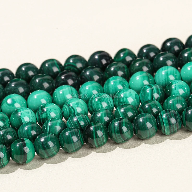 4 6 8 10 12mm Natural Green Malachite Beads Round Loose Spacer Gemstone Bead For Jewelry Making DIY Necklace Bracelet Accessory