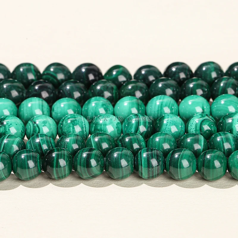 4 6 8 10 12mm Natural Green Malachite Beads Round Loose Spacer Gemstone Bead For Jewelry Making DIY Necklace Bracelet Accessory