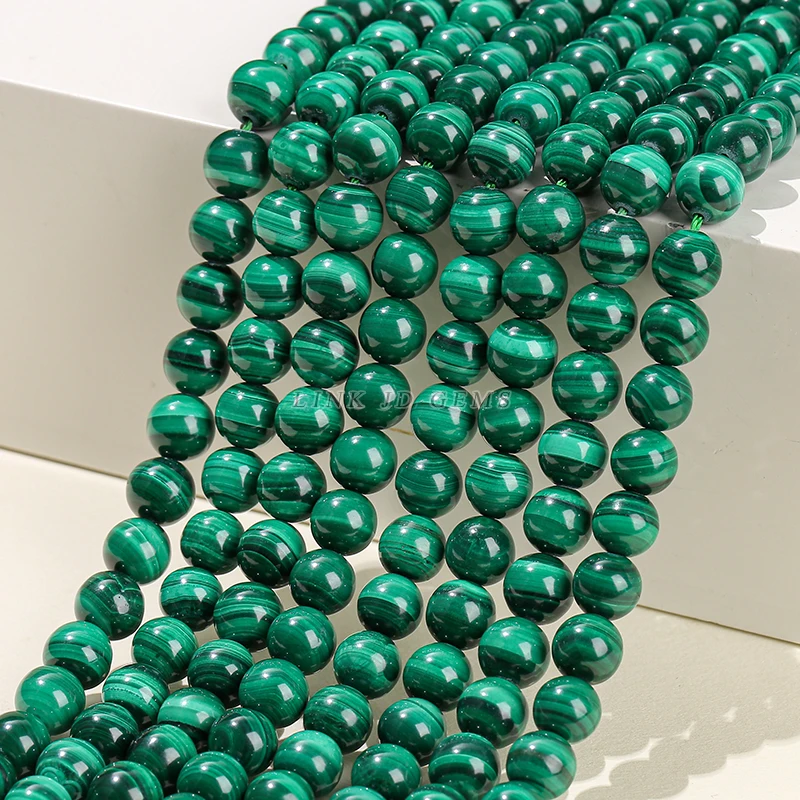 4 6 8 10 12mm Natural Green Malachite Beads Round Loose Spacer Gemstone Bead For Jewelry Making DIY Necklace Bracelet Accessory
