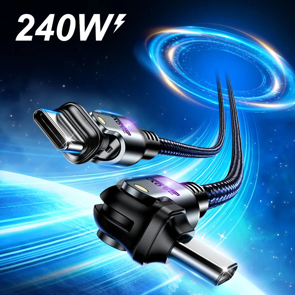 AUFU 240W USB Type C Cable 5A PD3.1 Fast Charging Cord For Samsung Galaxy S23 S24 iphone 1716 Pro Xiaomi 180 Rotate Charge Cable