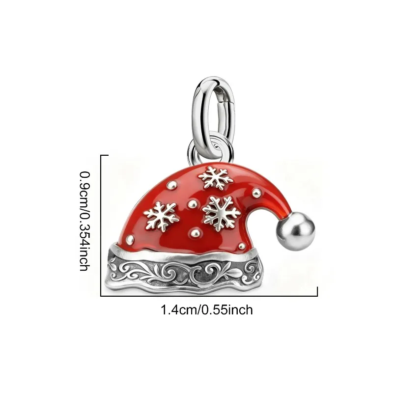 Adjustable 925 Sterling Silver Vintage Pendants Santa Claus Charms Beads Fit Original Bracelet Necklace DIY Jewelry For Women