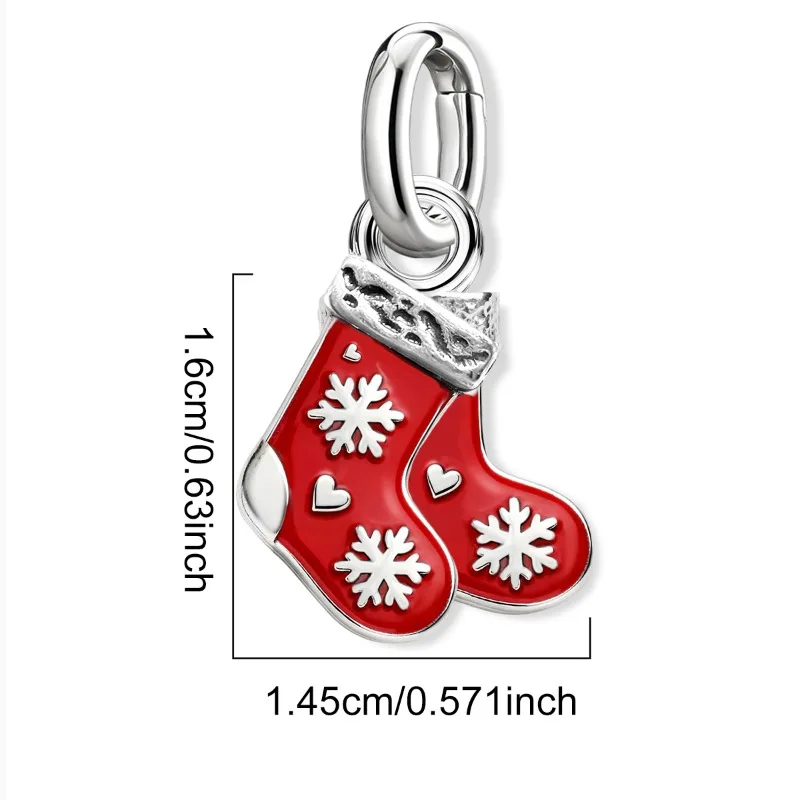 Adjustable 925 Sterling Silver Vintage Pendants Santa Claus Charms Beads Fit Original Bracelet Necklace DIY Jewelry For Women