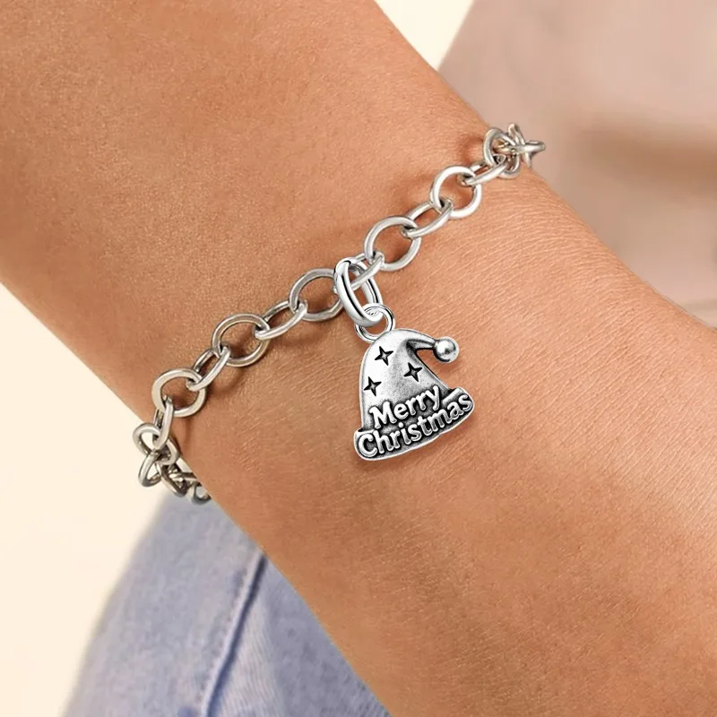 Adjustable 925 Sterling Silver Vintage Pendants Santa Claus Charms Beads Fit Original Bracelet Necklace DIY Jewelry For Women