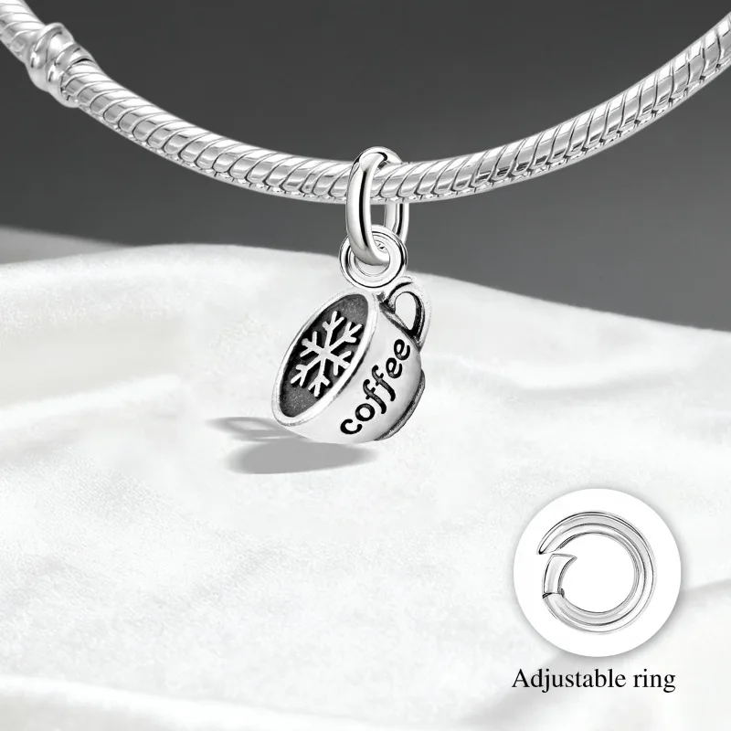 Adjustable 925 Sterling Silver Vintage Pendants Santa Claus Charms Beads Fit Original Bracelet Necklace DIY Jewelry For Women
