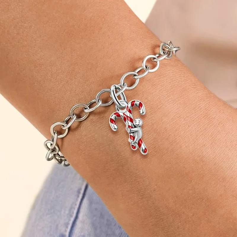 Adjustable 925 Sterling Silver Vintage Pendants Santa Claus Charms Beads Fit Original Bracelet Necklace DIY Jewelry For Women