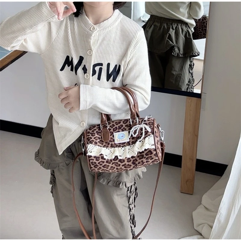 Korean Bow Polka Dot Bag Fashion Bowler Bag Color-blocked Lace Y2k Style Handbag Retro Sweet Plaid Crossbody Zipper Shoulder Bag