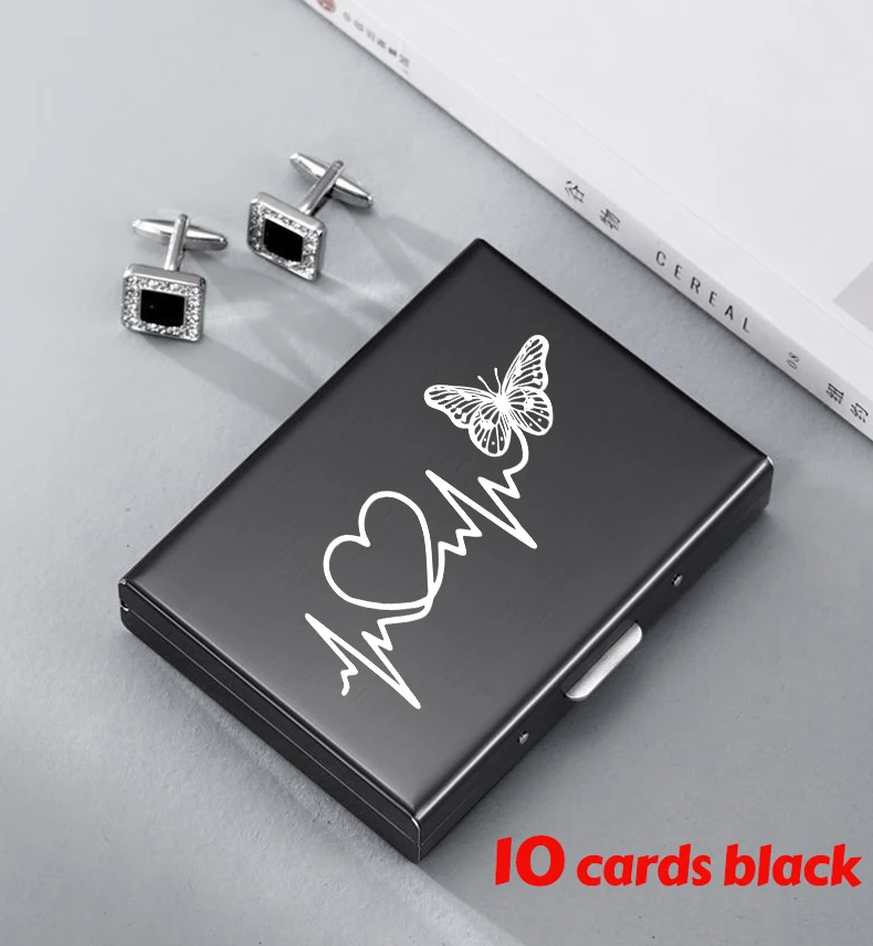 Horse Head Anti-Scan RFID 10 Cards Aluminum Metal Credit Card Holder Blocking Wallet Case Business Card Protection Hold
