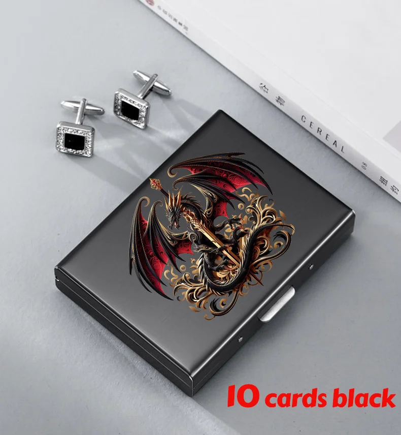 Horse Head Anti-Scan RFID 10 Cards Aluminum Metal Credit Card Holder Blocking Wallet Case Business Card Protection Hold