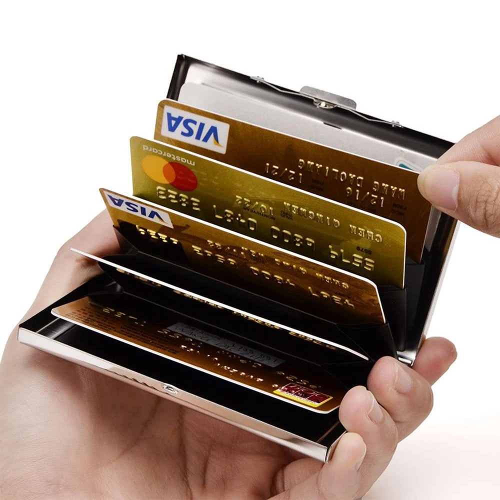 Horse Head Anti-Scan RFID 10 Cards Aluminum Metal Credit Card Holder Blocking Wallet Case Business Card Protection Hold