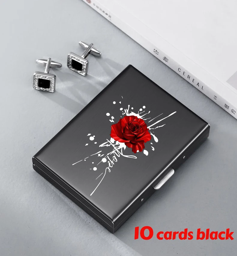 Horse Head Anti-Scan RFID 10 Cards Aluminum Metal Credit Card Holder Blocking Wallet Case Business Card Protection Hold