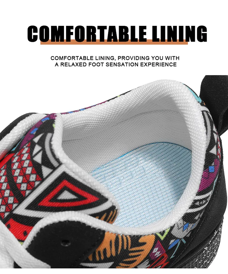Mens Casual Sport Shoes Autumn Fashion Comfort Non Slip Casual Sneakers Platform Outdoor Running Shoes Graffiti Board Shoes