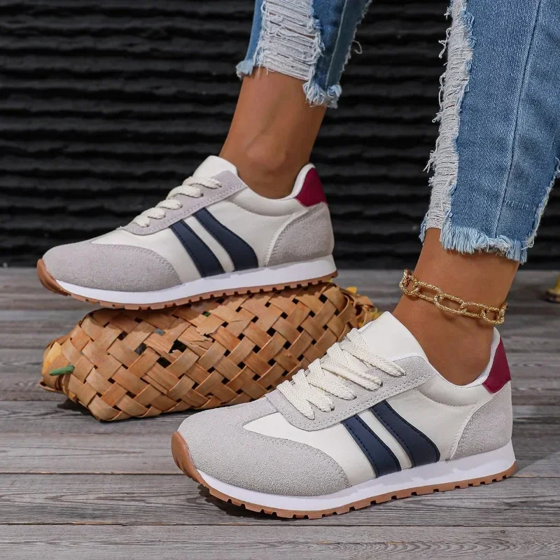 New Casual Shoes Fashion All-match Running Shoes Breathable Cloth Surface Lightweight Sports Women's Shoes Zapatos De Mujer