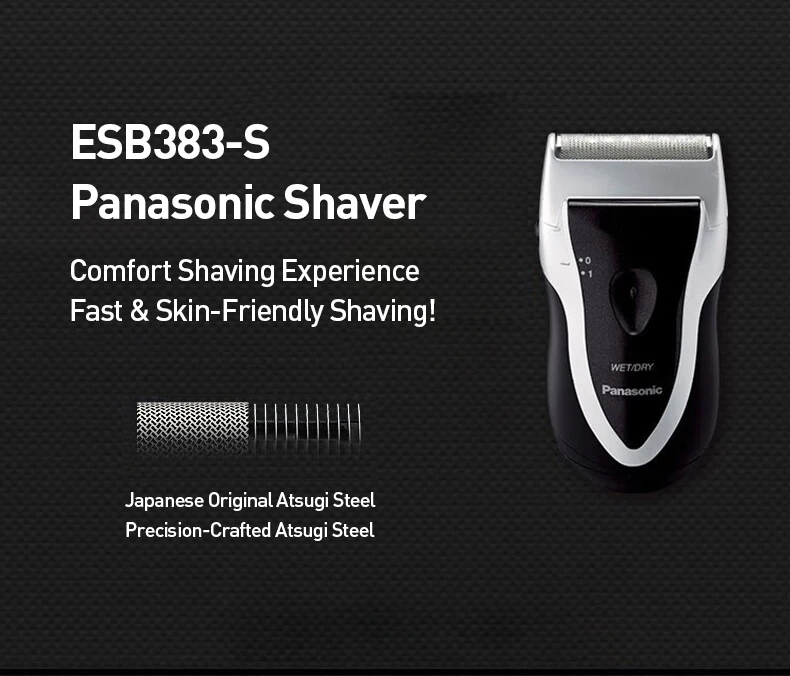 Panasonic Portable Shaver Dry/Wet Dual Shaving Battery-powered Reciprocating Electric Shaver for Men