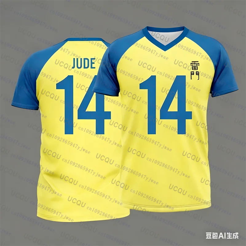 Japan Soccer Anime Parent-child TShirt Inazuma Eleven Kaio Boys Girls Clothes Sports Breathable Quick-Drying Daily Training Top