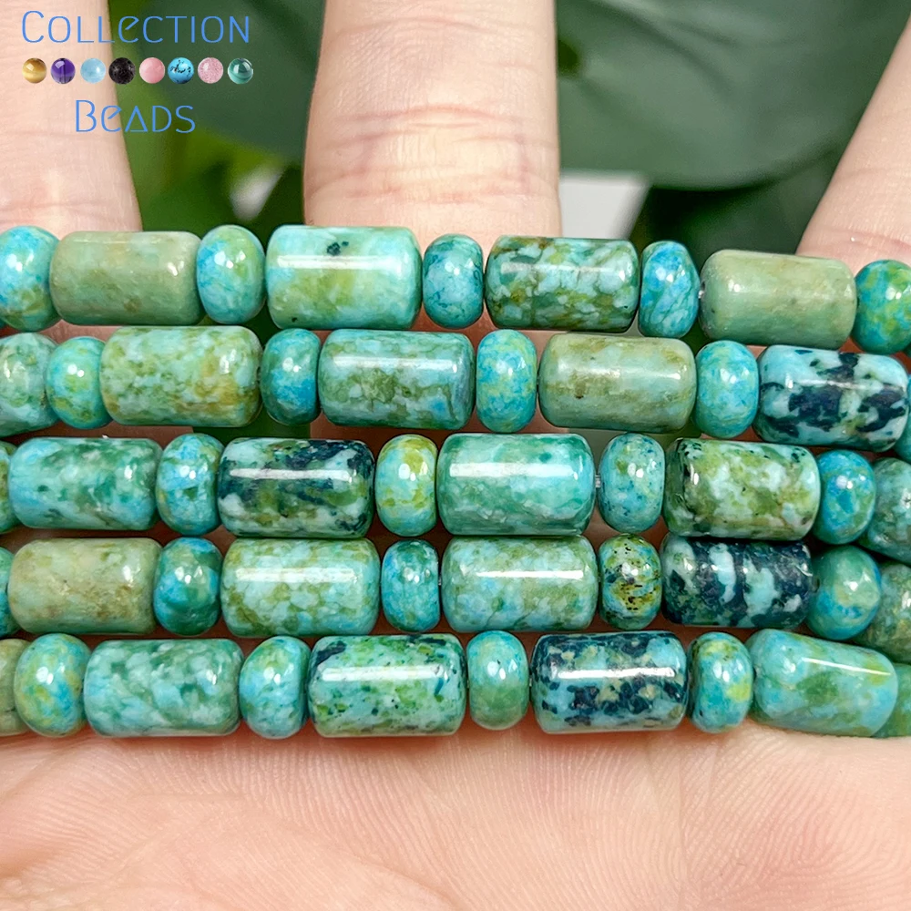 4x6x10mm Natural Chrysocolla Sea Sediment Jasper Loose Spacer Beads for Jewelry Making DIY Bracelet Necklace Accessories