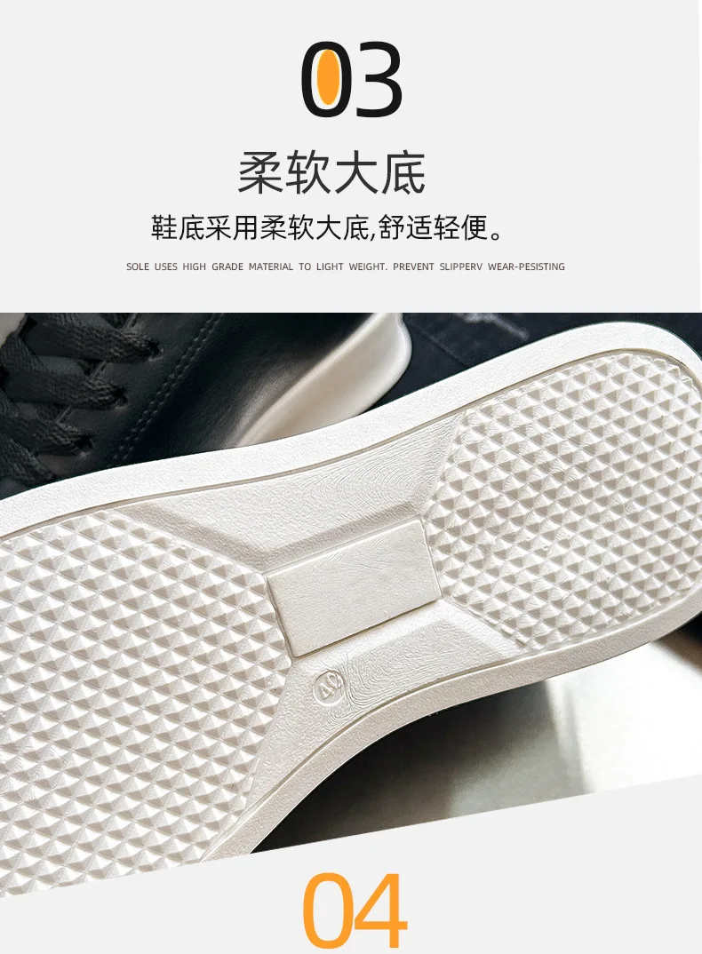 2026 Black Casual Shoes for Men Outdoor Comfortable Men Sneakers Non-slip Walking Shoes Designer Lace-Up Men Sport Shoes