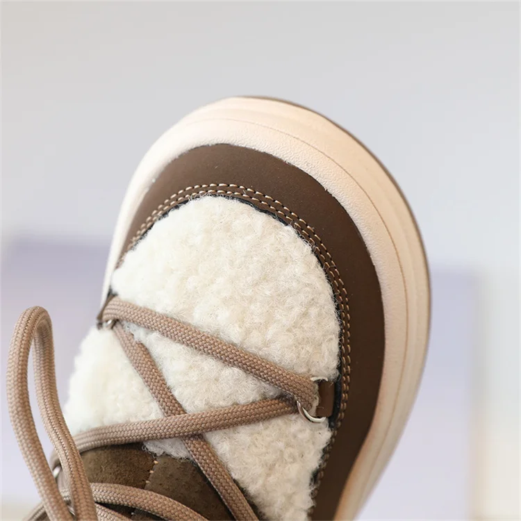 2025 New Autumn/Winter Children Boots For Boys Warm Plush Rubber Sole Toddler Kids Sneakers Fashion Girls Boots 21-30