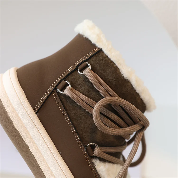 2025 New Autumn/Winter Children Boots For Boys Warm Plush Rubber Sole Toddler Kids Sneakers Fashion Girls Boots 21-30