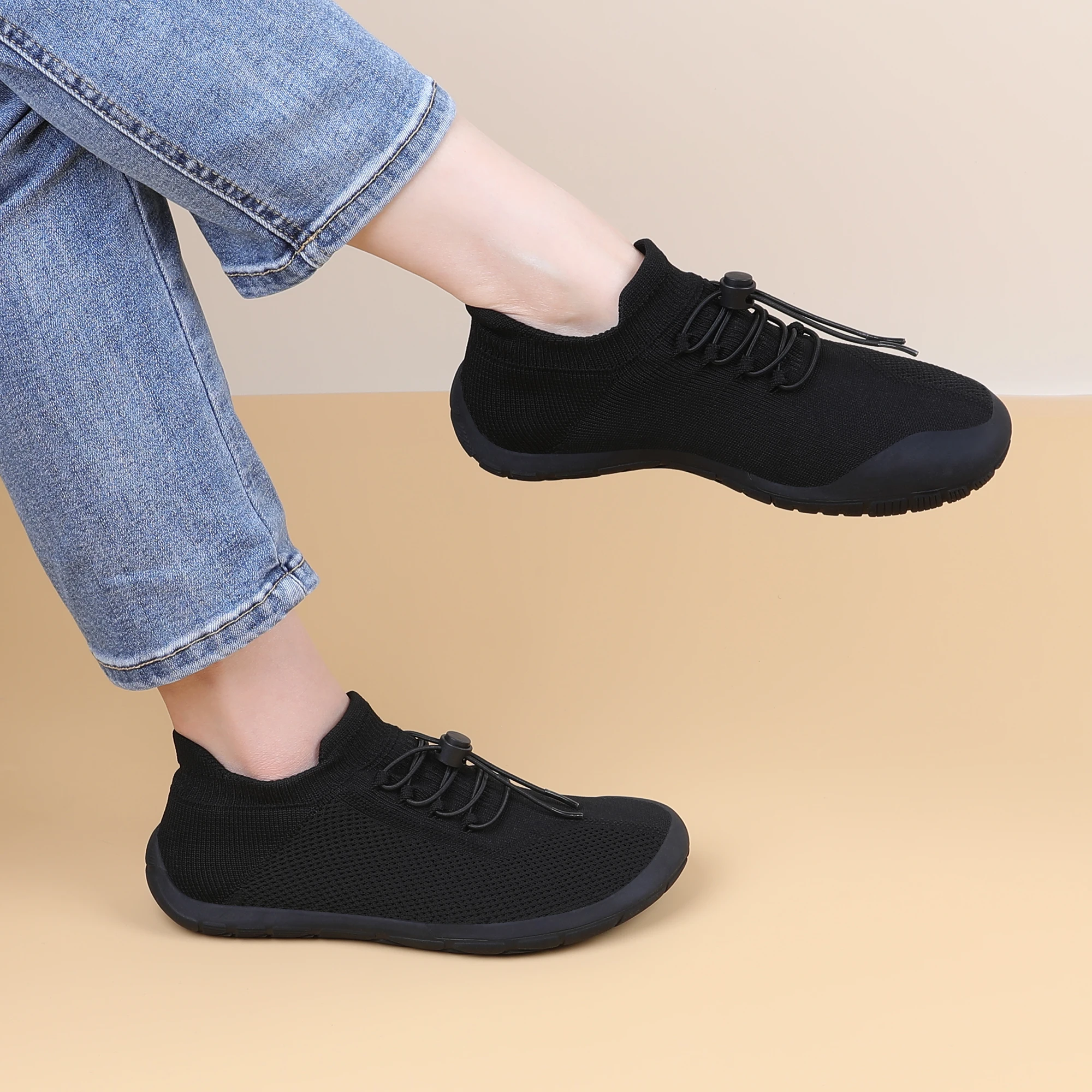 Unisex Minimalist Barefoot Shoes Lightweight Breathable Wide Toe Sneakers for Outdoor Casual Walking