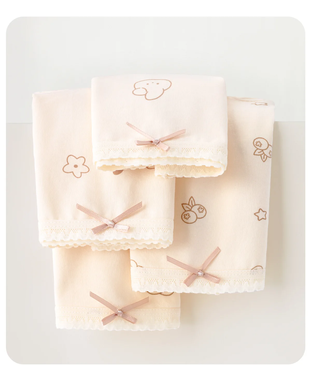 4-Pack Girls Cotton Boxer Underwear Soft Comfortable Breathable Non-Riding Design for Baby Toddler Kids Big Girls