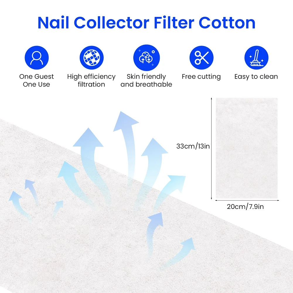 2500/2800/3000/3300/3500rpm Speed Adjustable Brushless Nail Dust Collector Powerful Twin Turbo Vacuum Nail Dust Extractor