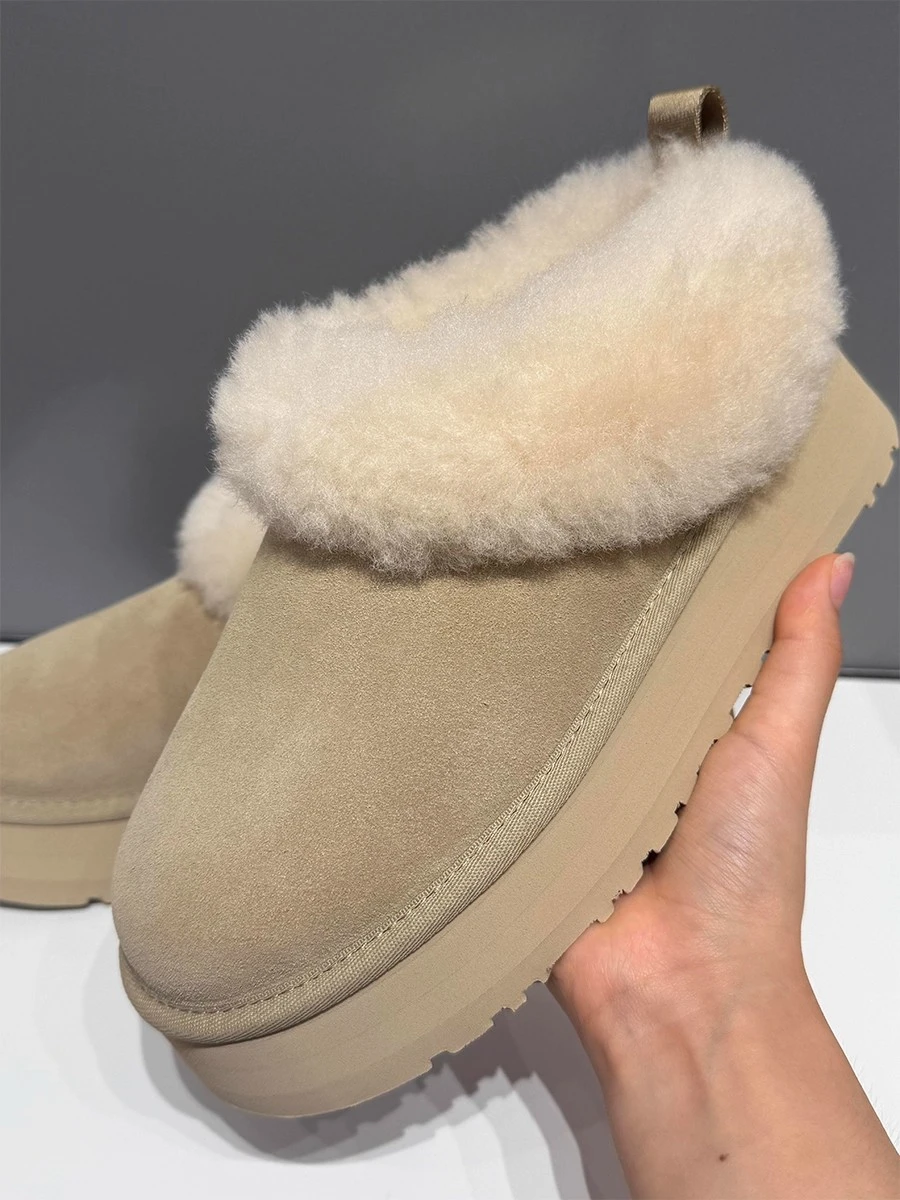 Women Ankle Snow Boots Fashion Platform Low Top Slippers Home Room Cotton Shoes Women's Outdoor Winter Warm Non Slip Boots