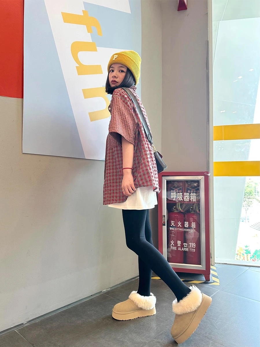 Women Ankle Snow Boots Fashion Platform Low Top Slippers Home Room Cotton Shoes Women's Outdoor Winter Warm Non Slip Boots