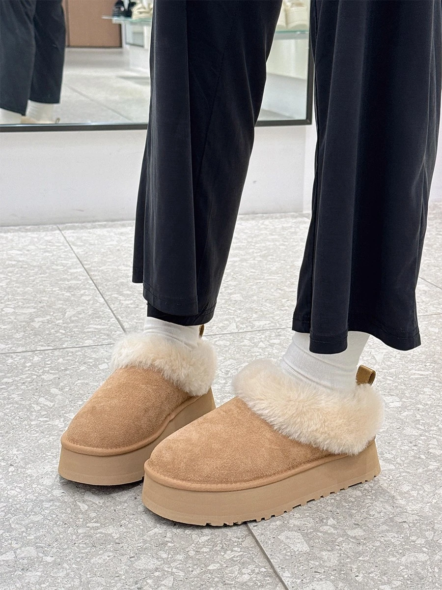 Women Ankle Snow Boots Fashion Platform Low Top Slippers Home Room Cotton Shoes Women's Outdoor Winter Warm Non Slip Boots
