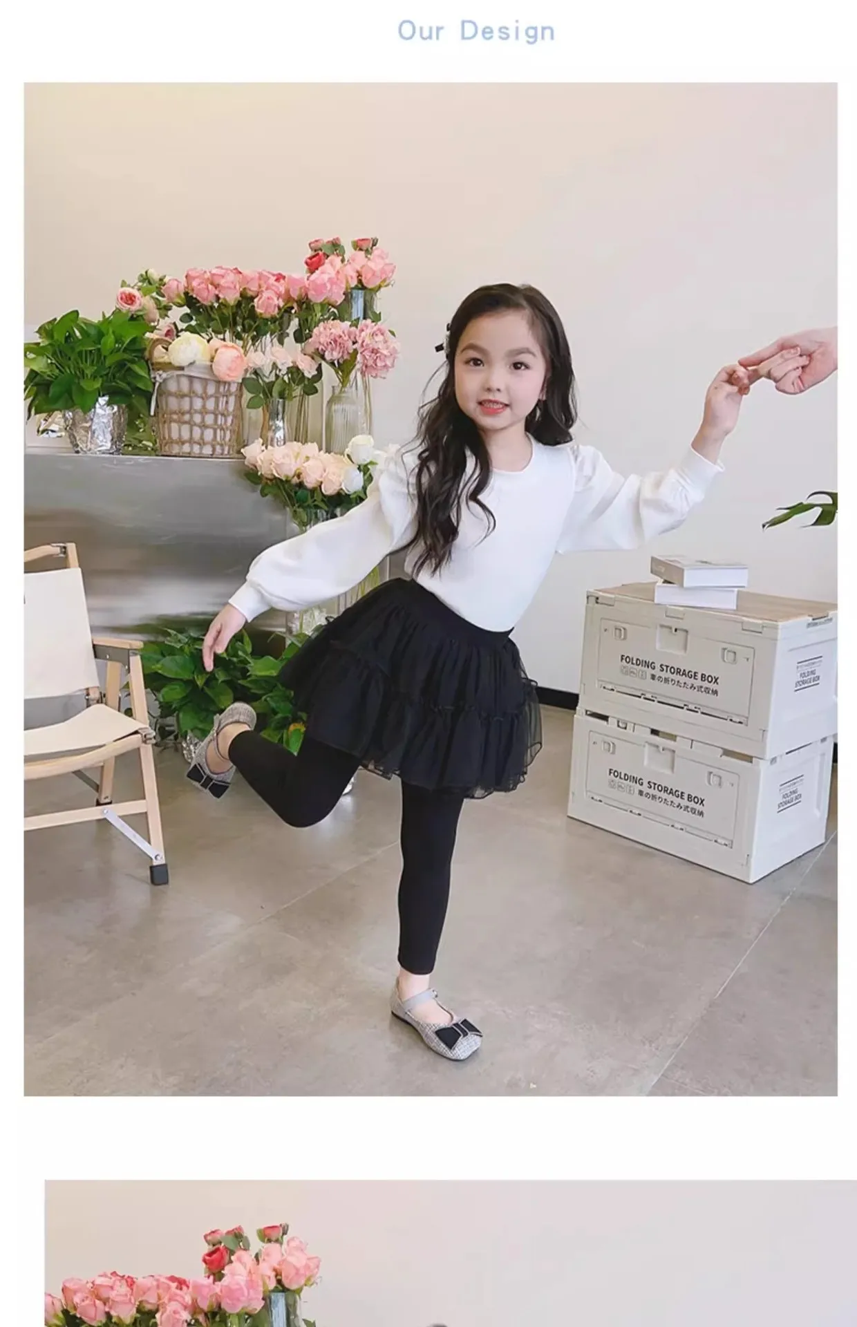 Kids' Leggings with Mesh Skirt - Fake Two-Piece Design for Girls 2-7 Years, Comfortable & Stylish Bottoms Leggins for Kids Girl