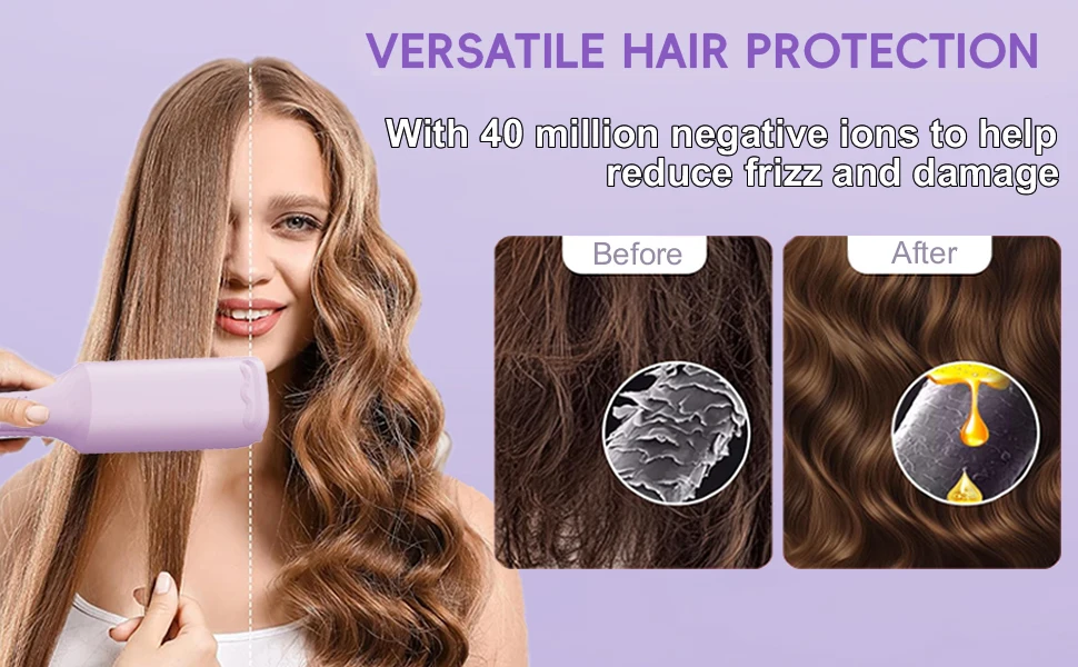 1.25 Inch Deep V-shaped Hair Curling Iron Ghost Waves Wave Perm Tourmaline Hair Curler With Multiple Temperature Her's Gifts