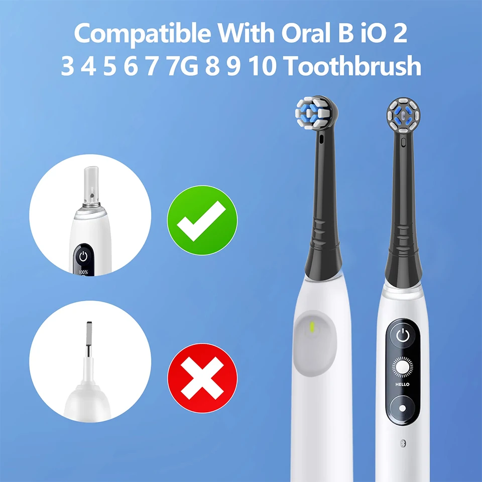 Replacement Heads Compatible with Oral B IO Electric Toothbrush, Soft Toothbrush Heads for Oral-B IO 2/3/4/5/6/7/8/9/10 Series