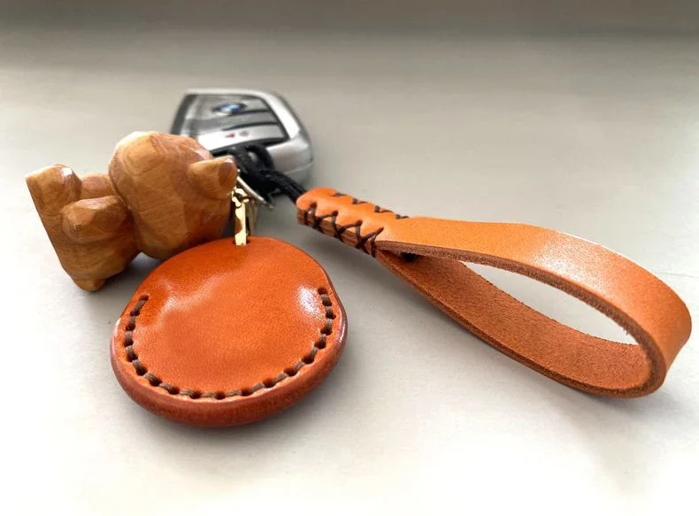 Fashion Handmade Genuine Leather Keychain Cowhide Key Lanyard Pendant Car Key Holder Key Cover Auto Keyring Accessories gift