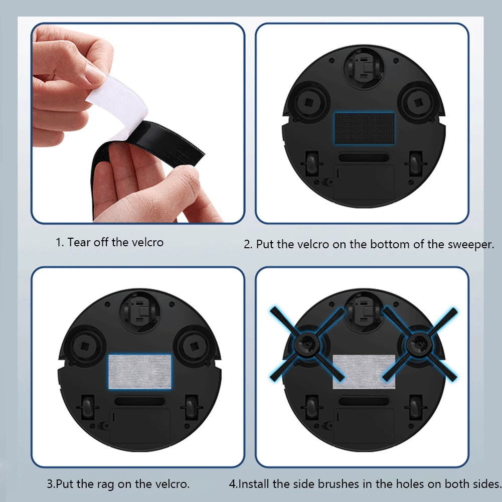 3 in 1 Sweeping Robot Rechargeable Vacuum Mop Robot Strong Suction Compact Cleaning Machine for Pet Hair Stubborn Dirt