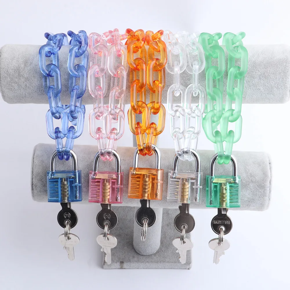 Vintage Acrylic Irregular Geometric Beads Necklaces for Women Exaggerated Resin Waterdrop Pendant Choker Handmade Jewelry Gifts