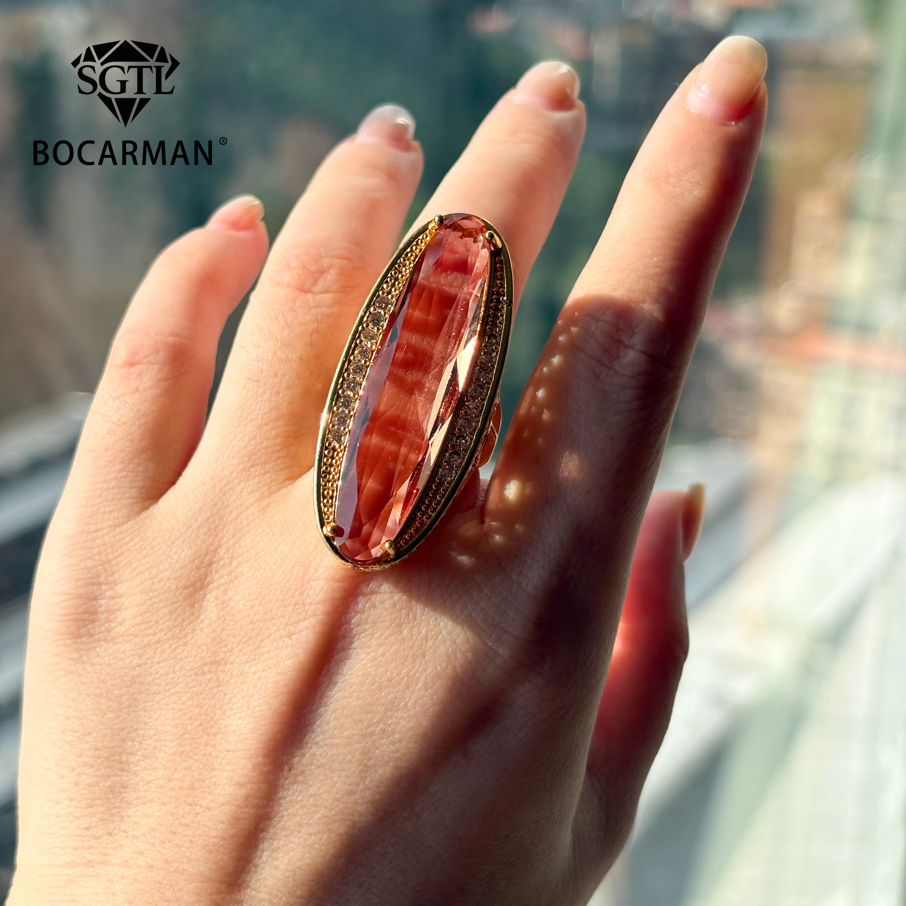 Turkish Sultanite Color-Changing Stone Oval Cut Rings for Women Change Different Colors According to Different Light Sources
