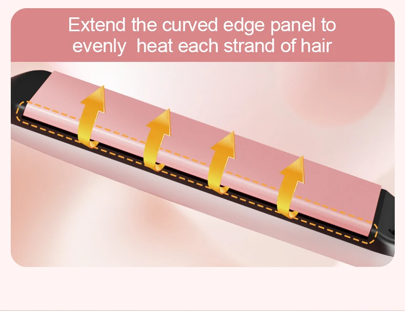 Professional Hair Straightener Curling Iron Ceramic Flat Iron Negative Ion Wide Plate Temperature Adjustable Hair Straightener