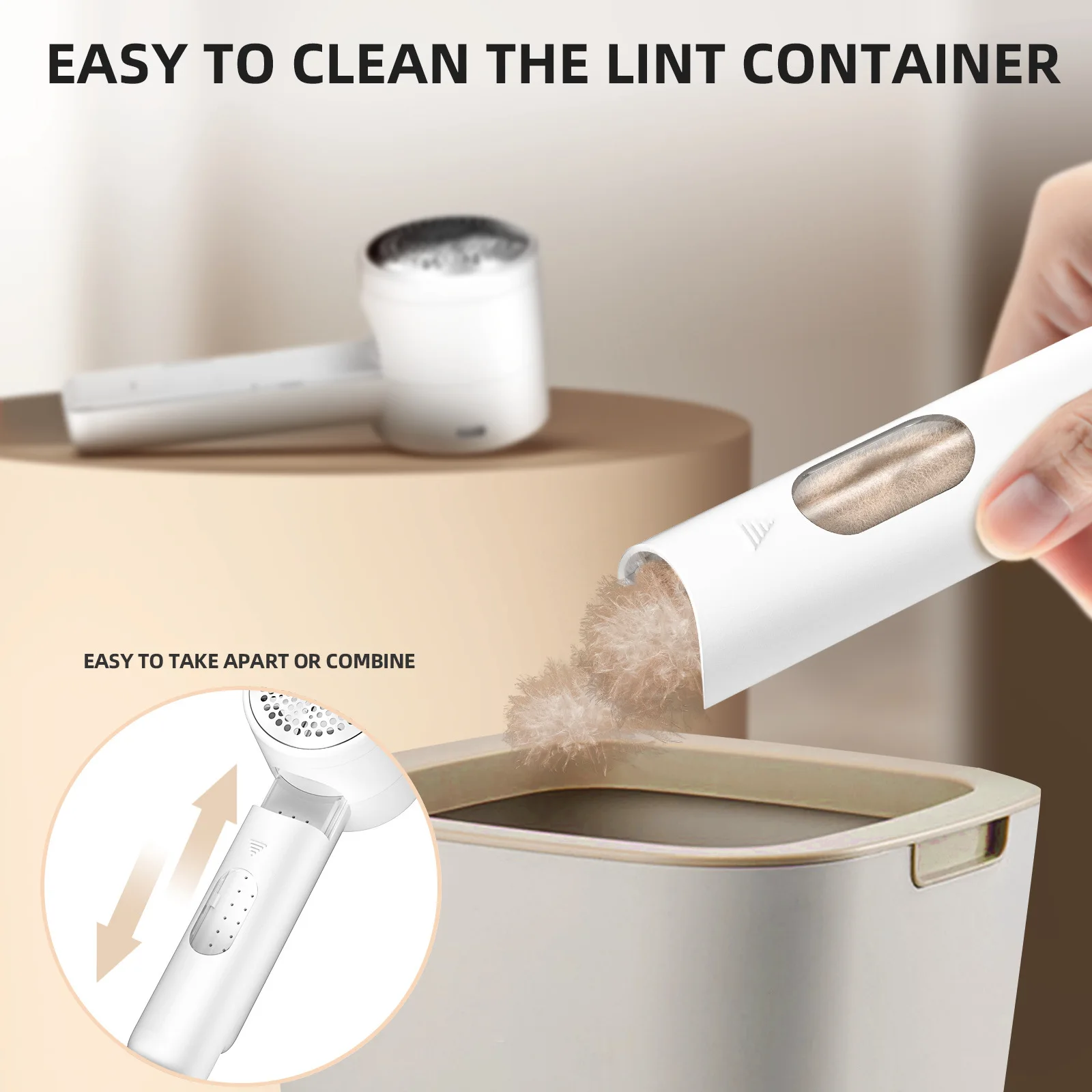 Lint Remover Electric Digital Hair Ball Trimmer Wireless Electric High-speed Household Ball Remover Six Leaf Steel Knife